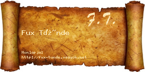 Fux Tünde névjegykártya